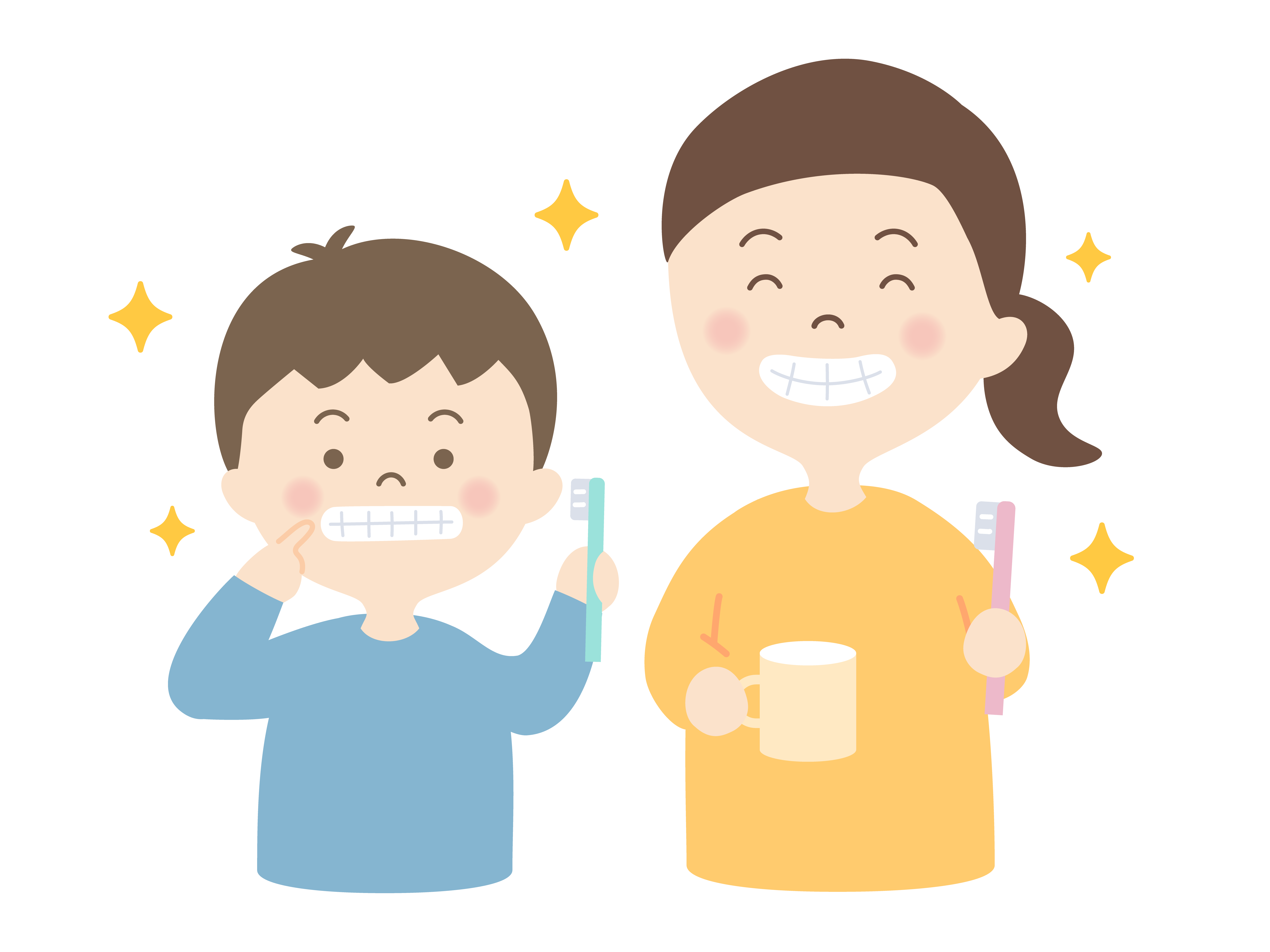 親子で歯磨き